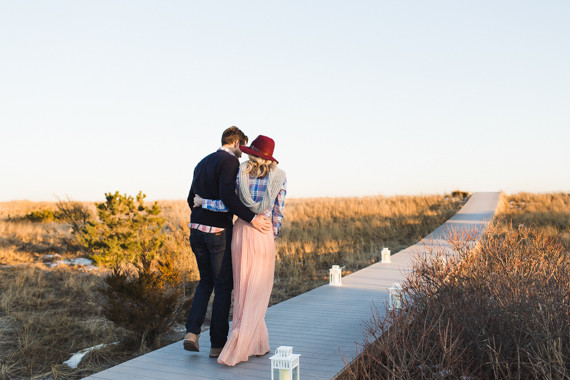 Early spring beach proposal