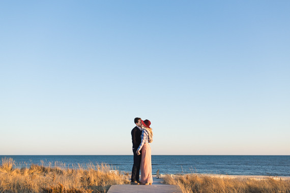 Early spring beach proposal