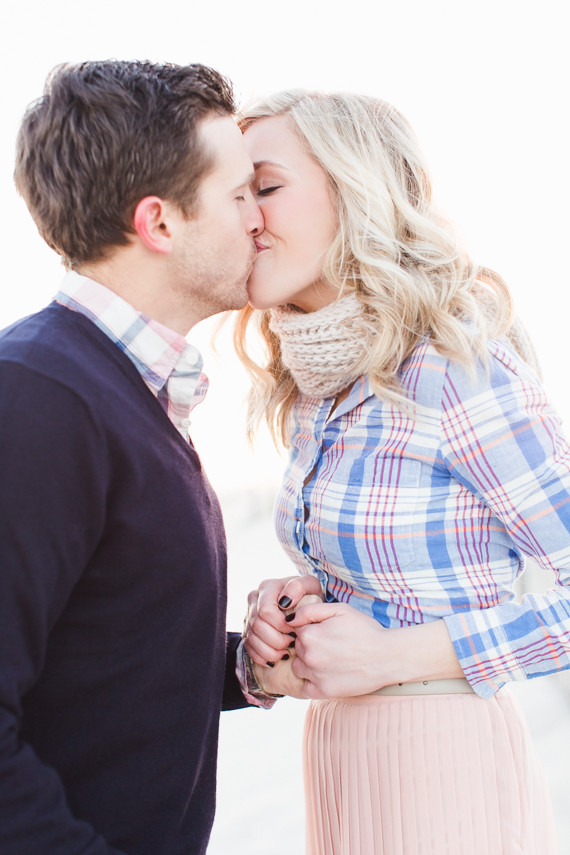 Early spring beach proposal