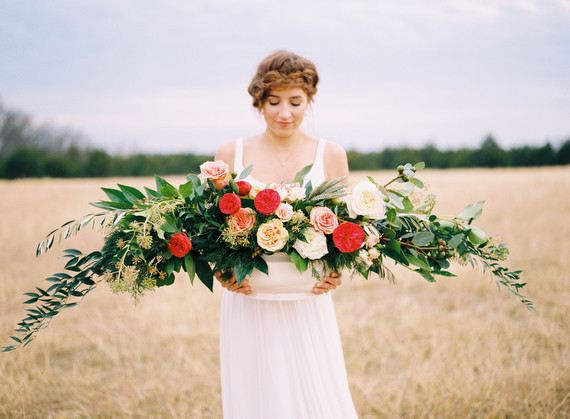 Large rose floral centerpiece
