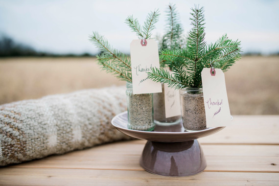 Pine tree wedding favor Inspiration