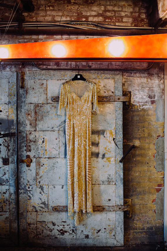 Gold wedding dress