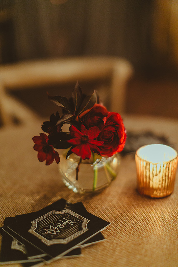 Red centerpiece
