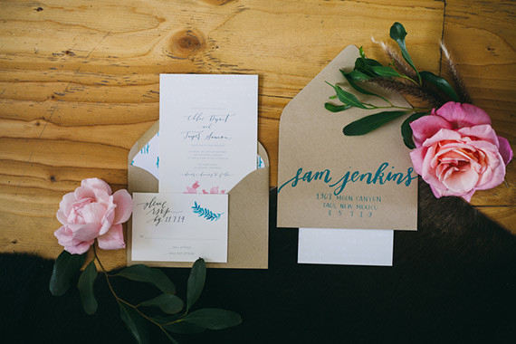 Colorful wedding invitation