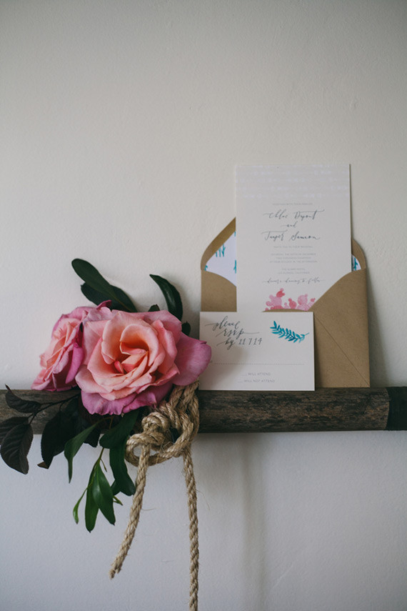 The Alamo Motel inspired wedding invitation
