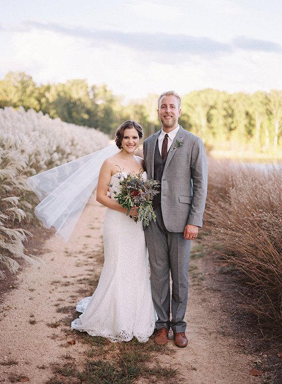Outdoor wedding portrait