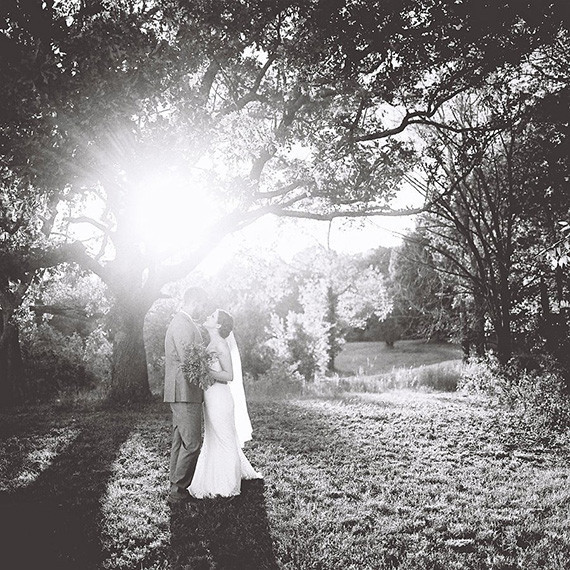 Outdoor wedding portrait