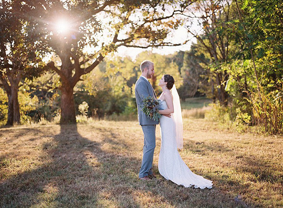 Outdoor wedding portrait
