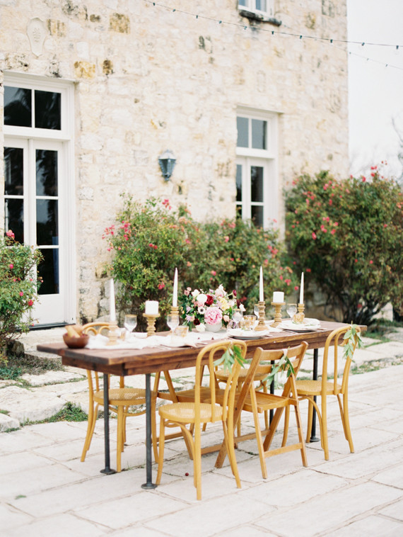 Spring garden editorial tablescape