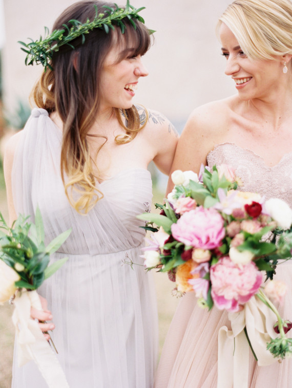 Spring garden editorial bridesmaid