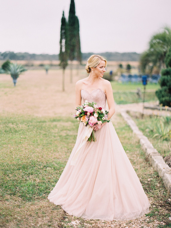 Spring garden editorial bride