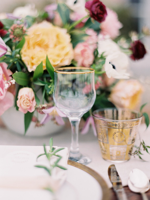 Spring garden editorial glassware