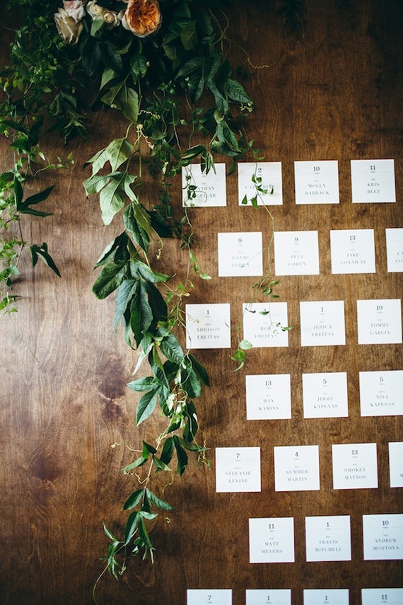 Wooden escort card display