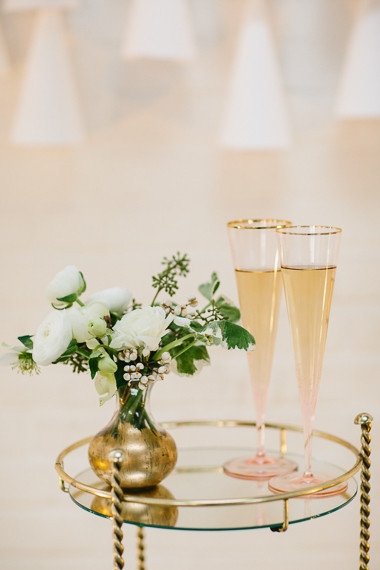 Champagne with gold rims