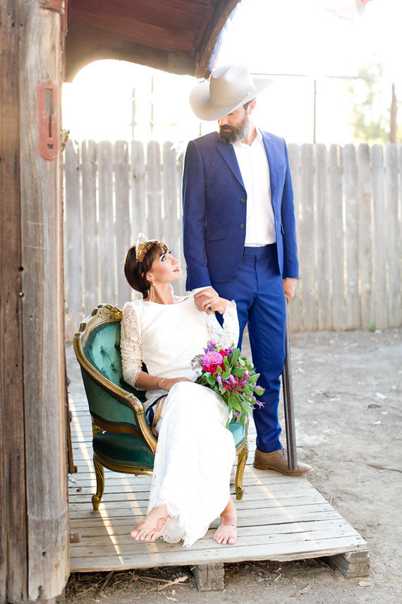 Rustic moroccan wedding portrait