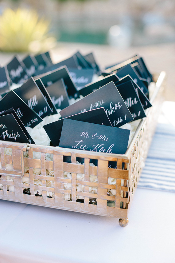 Black escort cards