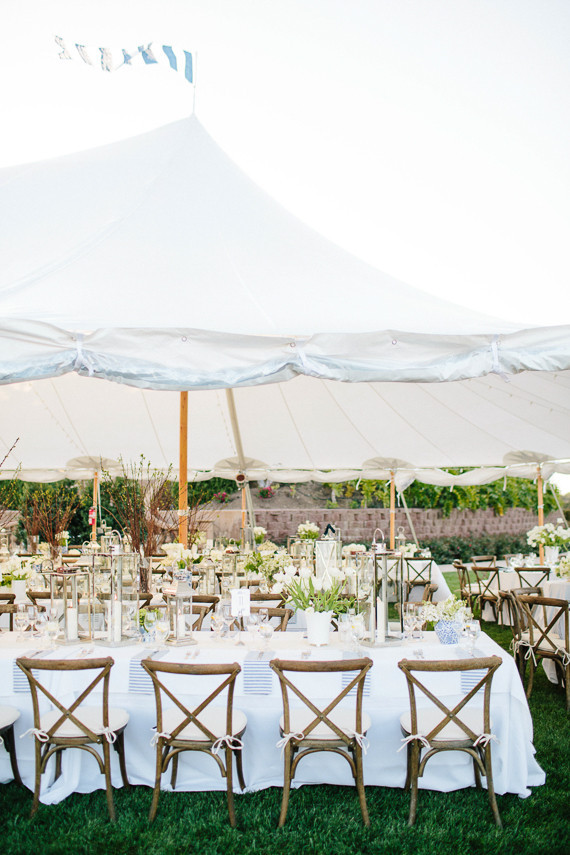 White wedding reception