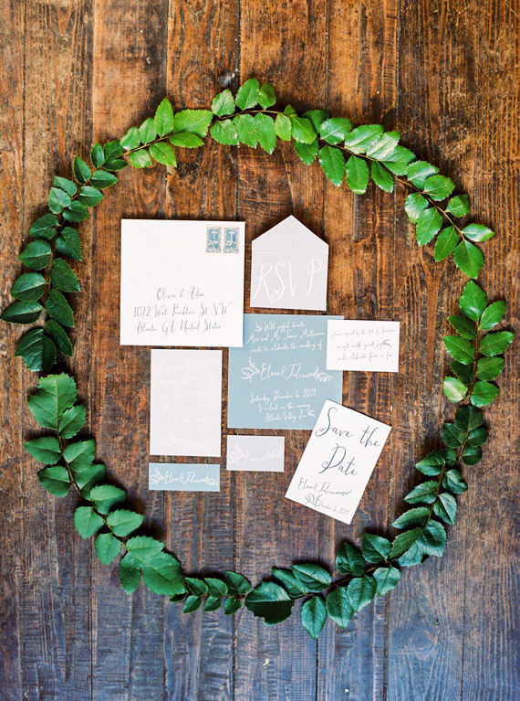 Vintage wedding invitation