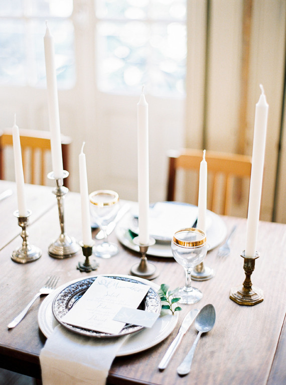 Ethereal vintage wedding tablescape