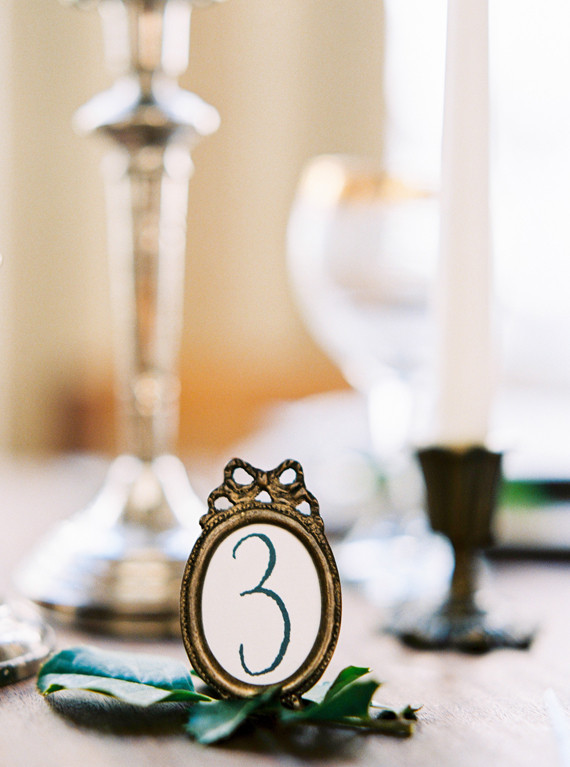 Vintage wedding table number