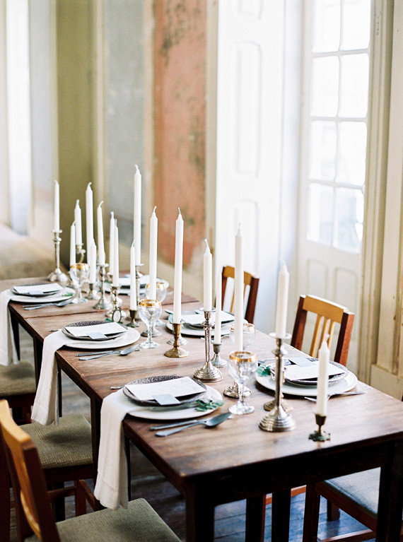 Vintage wedding tablescape