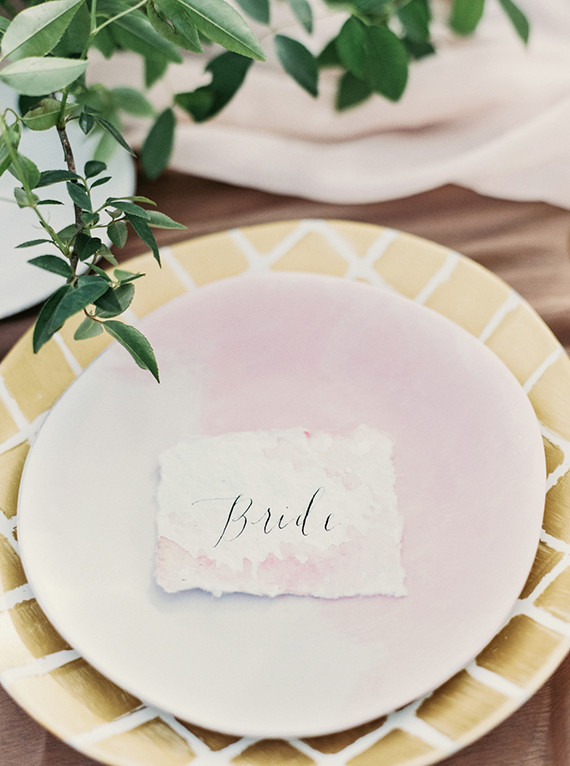 Watercolor escort card