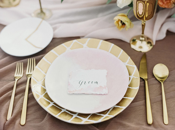 Watercolor escort card