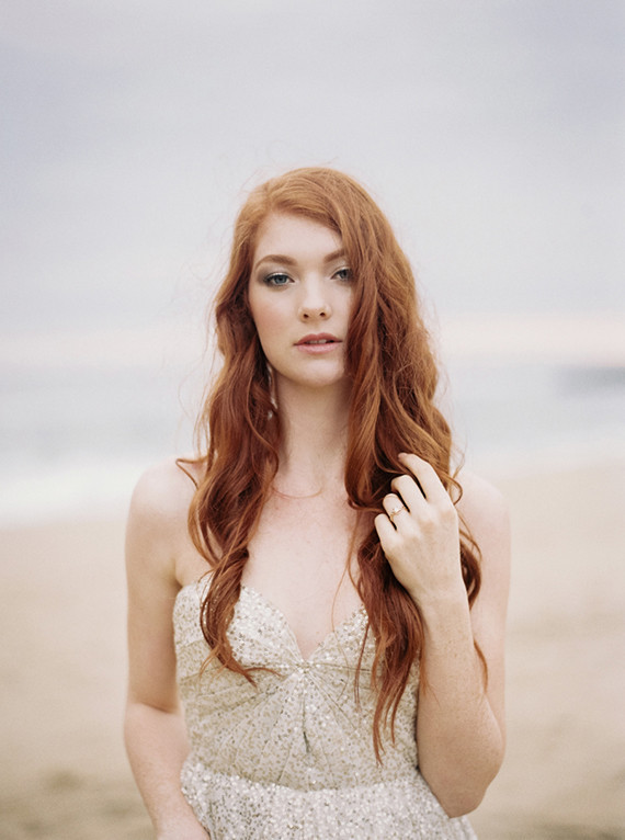 Gold Sarah Seven wedding dress