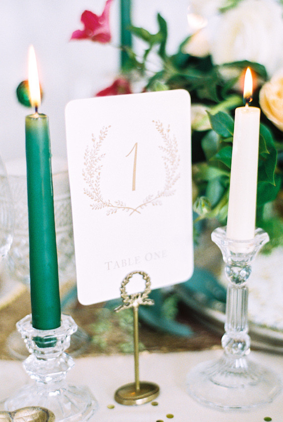 Gold table number