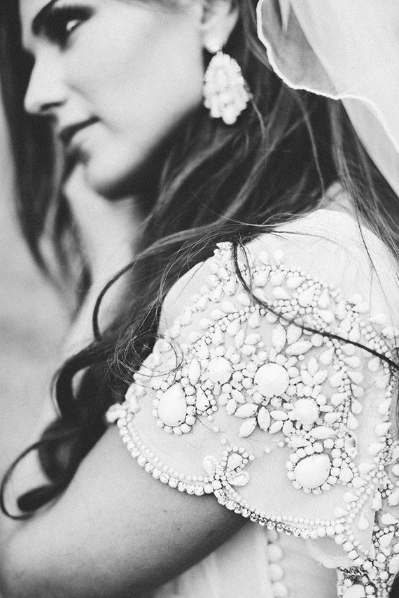 Bride wedding dress details