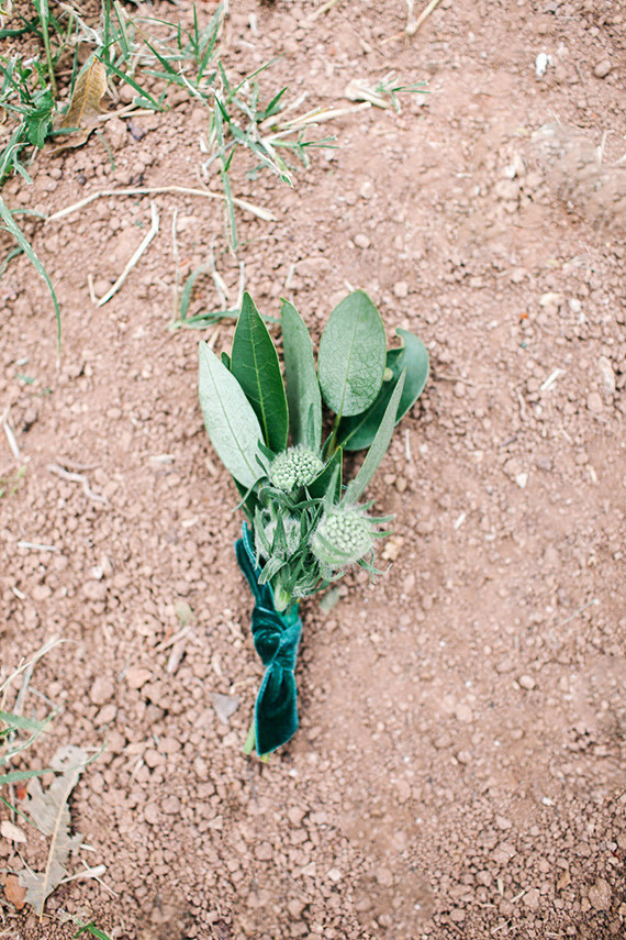Green boutonniere