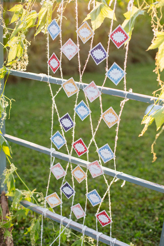 Southwest bohemian escort cards Inspiration