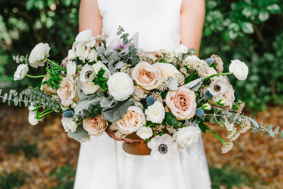 Rose and anemone centerpiece