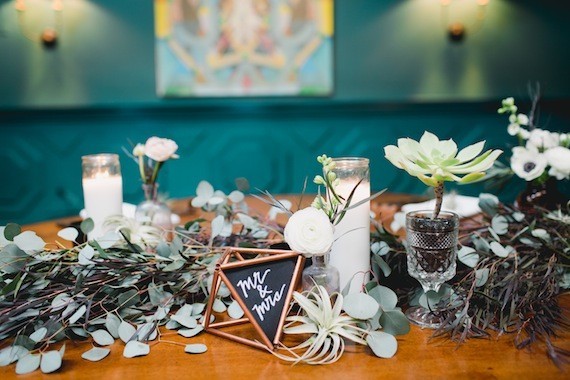 Geometric chalk table numbers