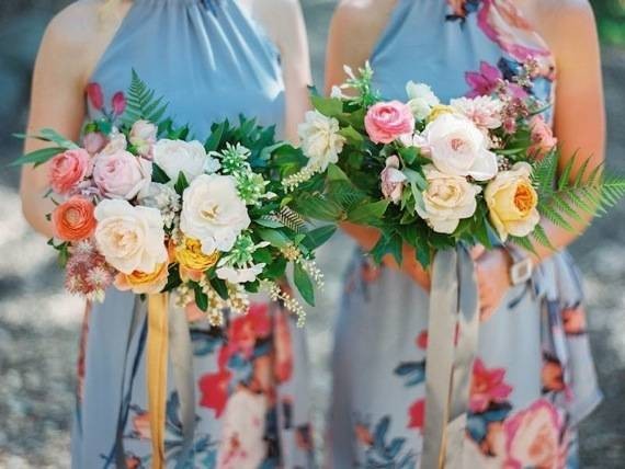 Floral bridesmaid dresses