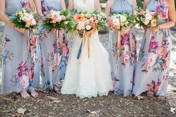 Floral bridesmaid dresses