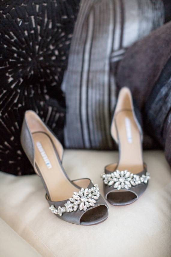 David Tutera satin wedges