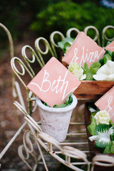 Planted escort cards Inspiration