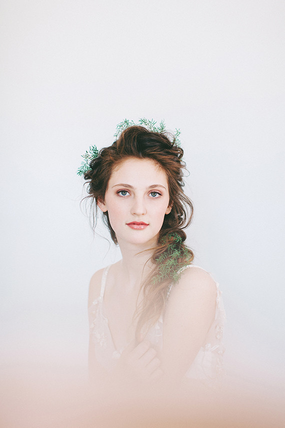 Loose braid with greenery