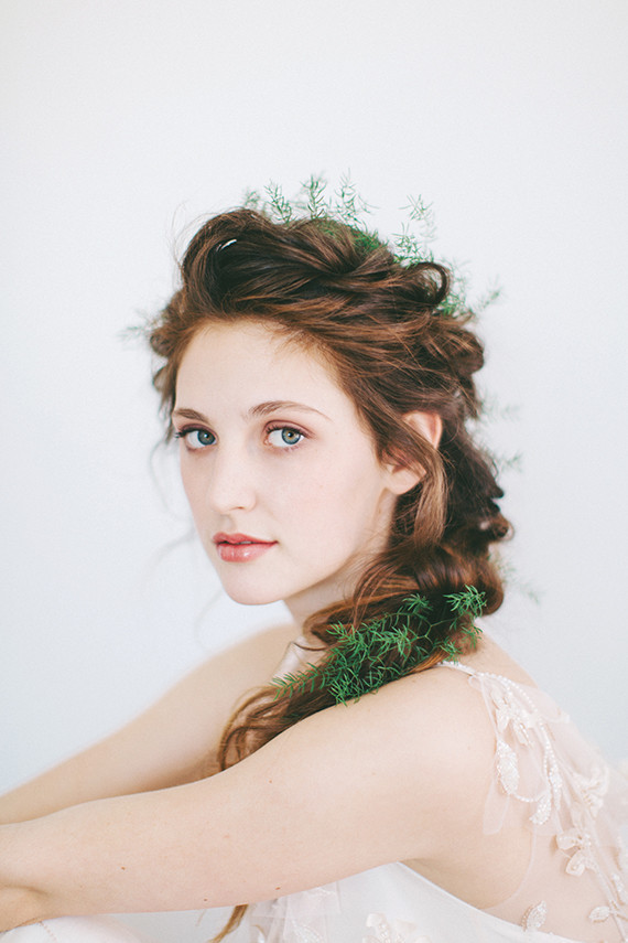 Loose braid with greenery