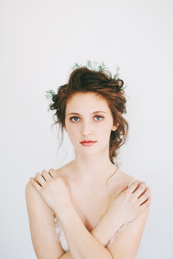 Loose braid with greenery