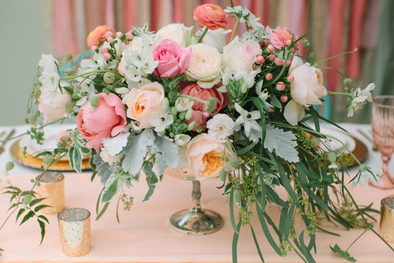Pastel floral centerpiece