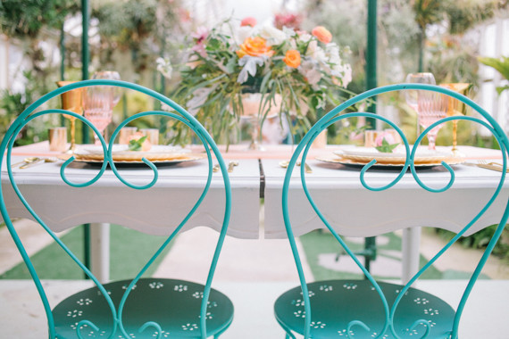 Aqua outdoor chairs