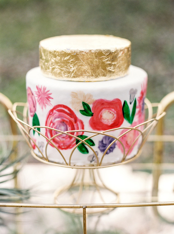 Modern Bohemian Wedding Cake