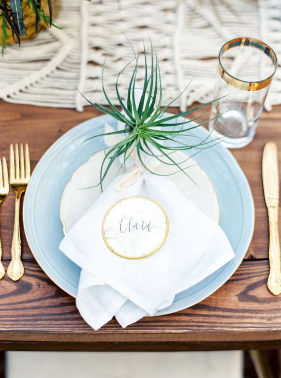 Modern Bohemian Wedding Place Setting