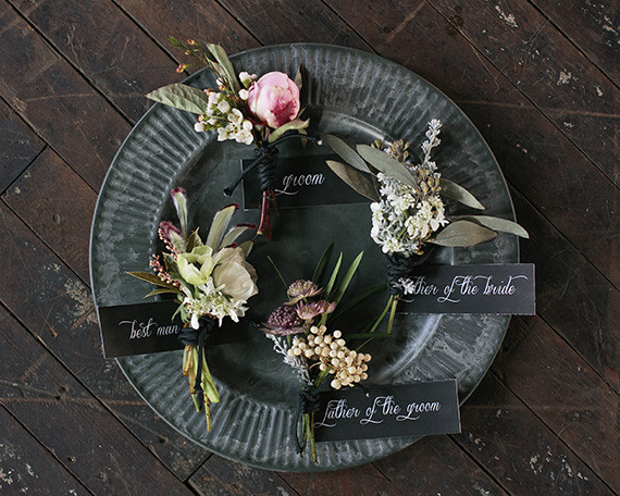 Industrial Wedding Boutonnieres Inspiration