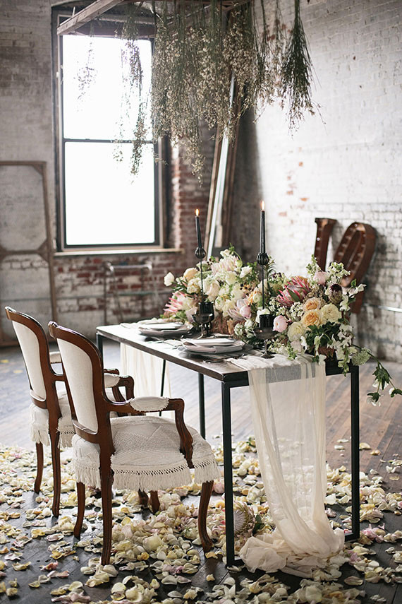 Industrial Wedding Flower Decor Inspiration