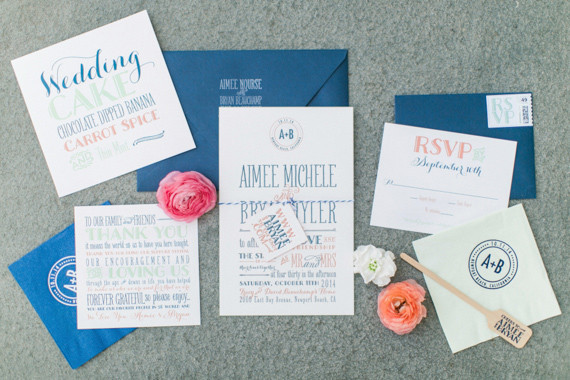 Modern Nautical Wedding Invitations
