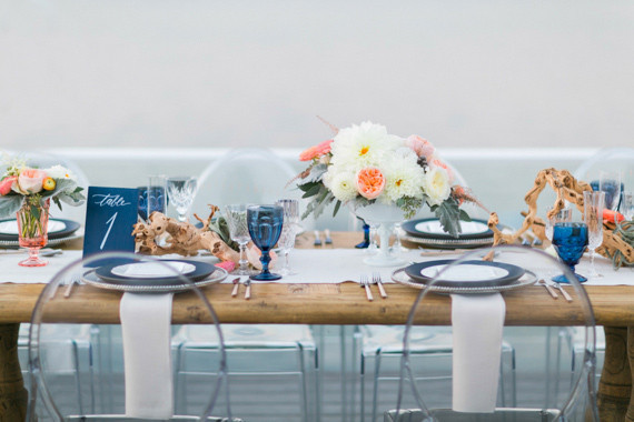 Modern Nautical Wedding Tablescape