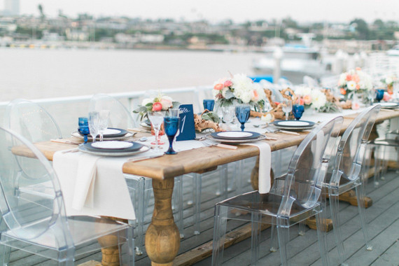 Modern Nautical Wedding Tablescape